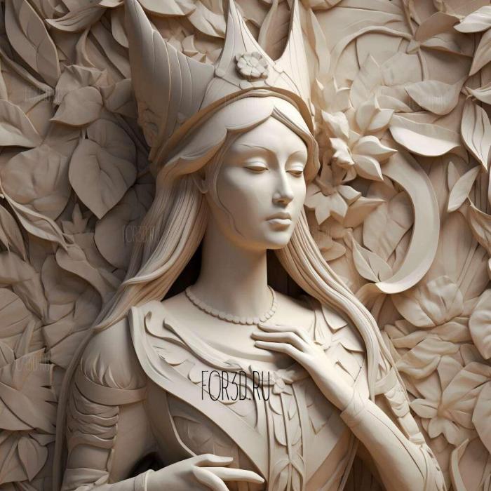 The White Queen 1 stl model for CNC